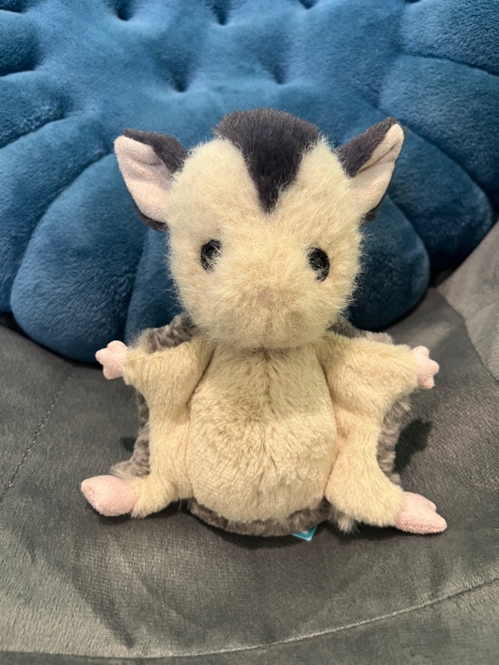 Jellycat Lolly Sugar Glider Beige, Gray Cream Plush, Approx. 5.5”, New with Tags - Picture 2 of 16